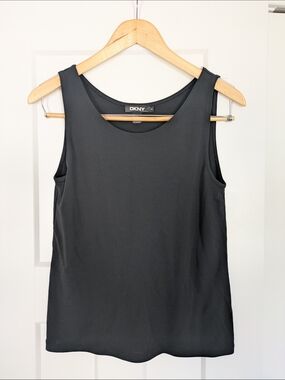 DKNY Black Sleeveless Tank Top